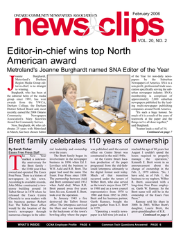 Editor-In-Chief Wins Top North American Award