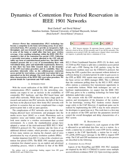 Dynamics of Contention Free Period Reservation in IEEE 1901 Networks