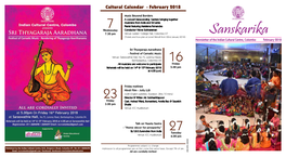 Sanskarika Newsletter of the Indian Cultural Centre, Colombo February 2018
