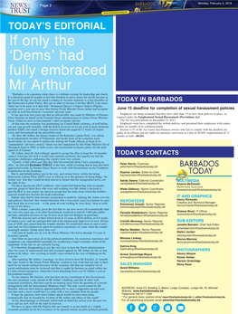 'Dems' Had Fully Embraced Mr Arthur