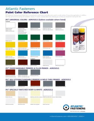 Paint Color Reference Chart