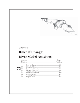 River of Change: River Model Activities Activity Page Number Number