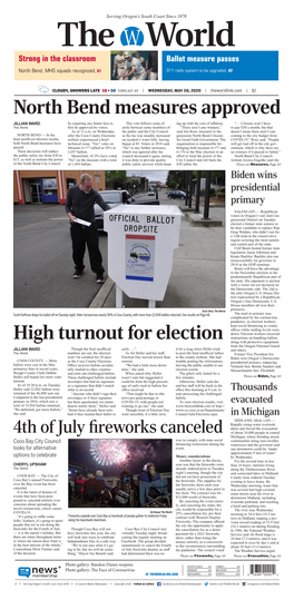 High Turnout for Election North Bend Measures Approved