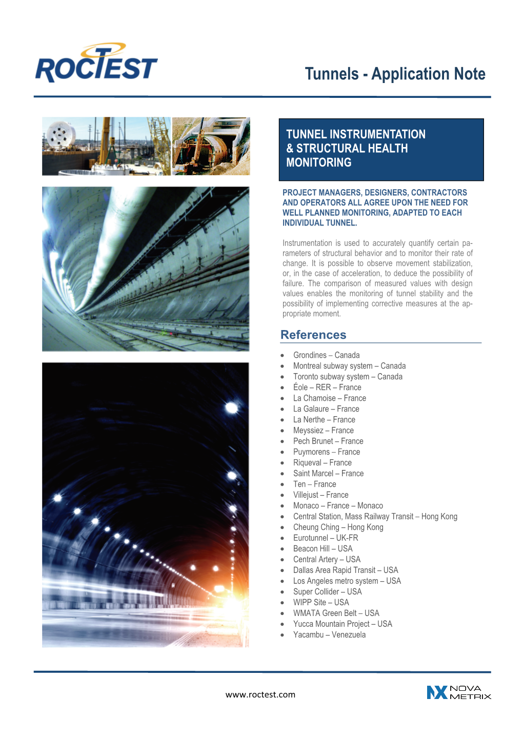 Tunnel Instrumentation & Structural Health Monitoring