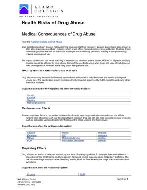 Health Risks of Drug Abuse
