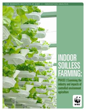 INDOOR SOILLESS FARMING: PHASE I: Examining the Industry and Impacts of Controlled Environment Agriculture