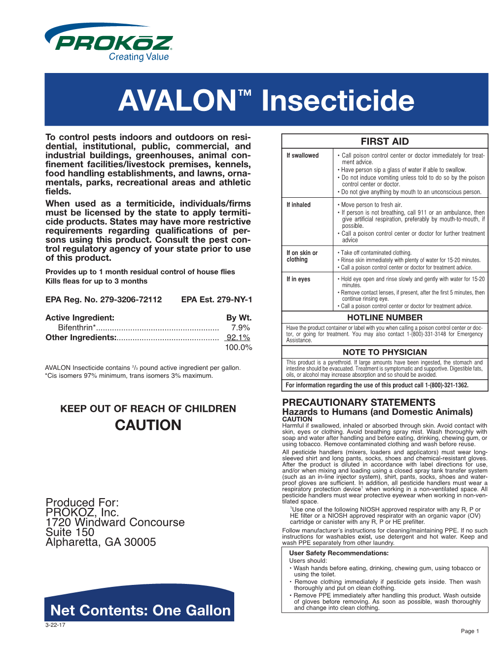 AVALON™ Insecticide