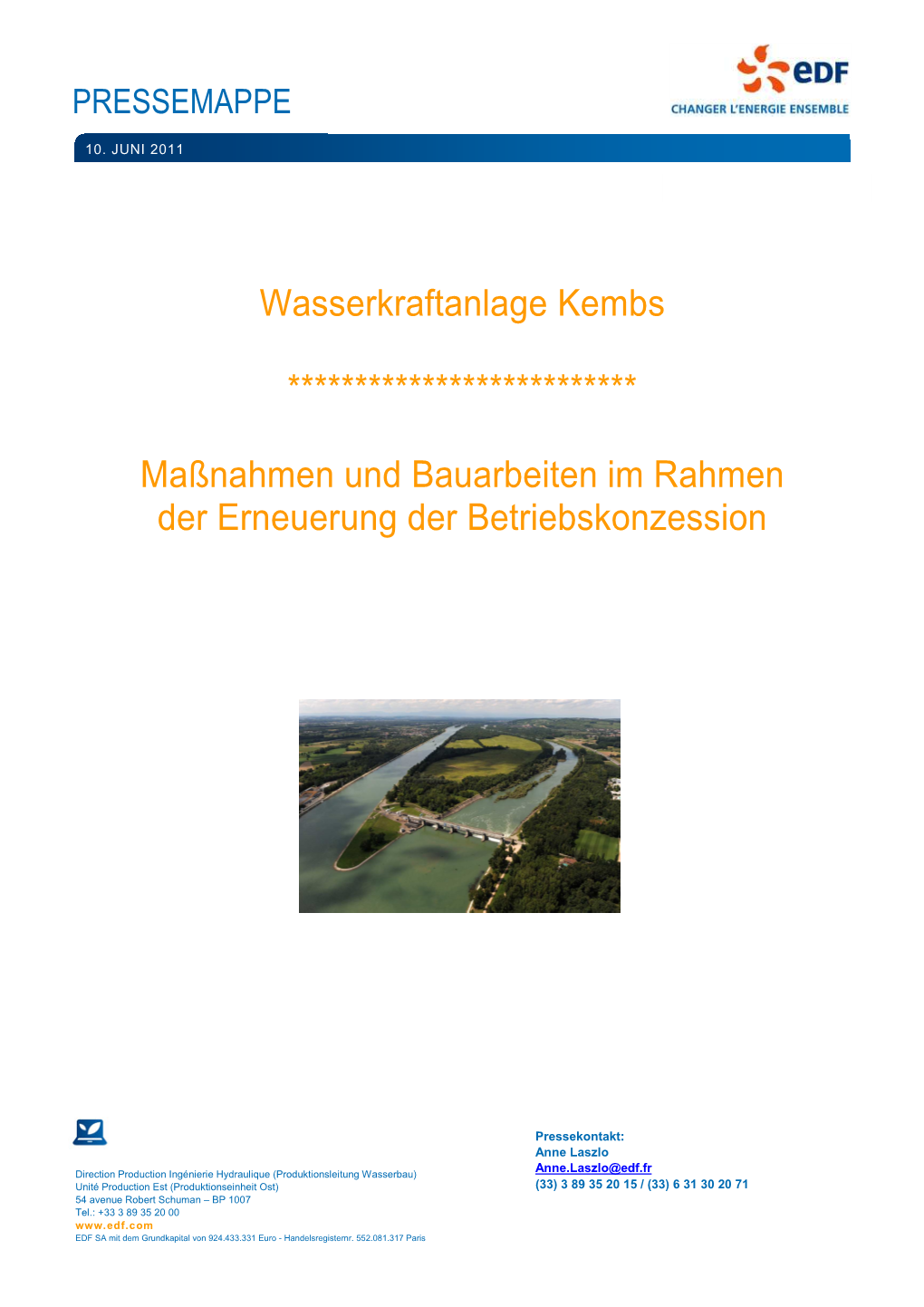 Wasserkraftanlage Kembs