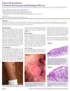 Clear Cell Acanthoma: a Clinical, Dermoscopic and Histological Review
