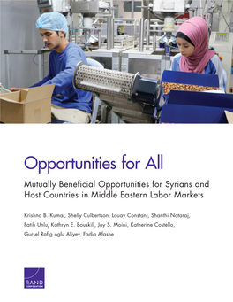 Mutually Beneficial Opportunities for Syrians and Host Countries in Middle Eastern Labor Markets
