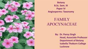 Family Apocynaceae