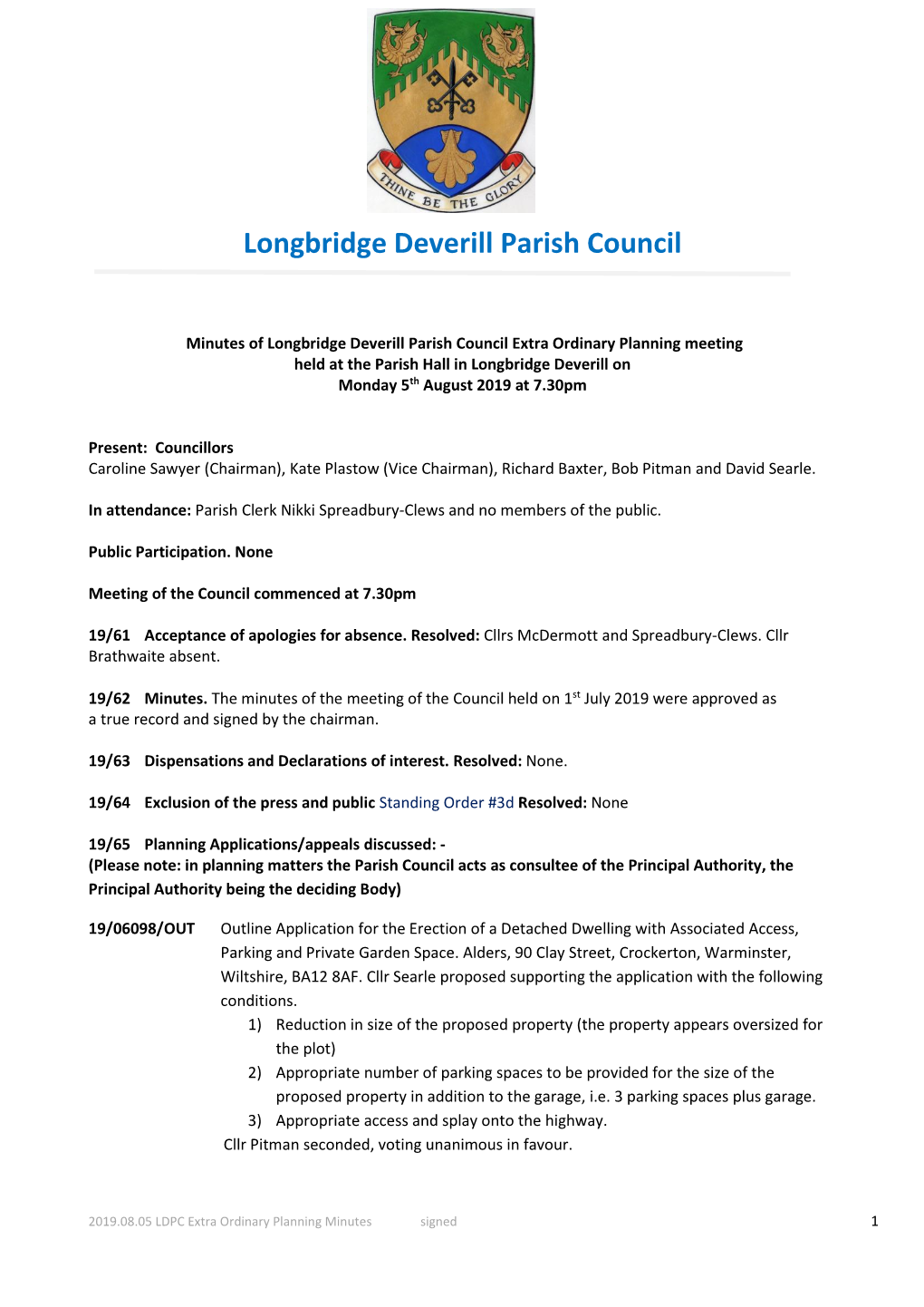 Longbridge Deverill Parish Council