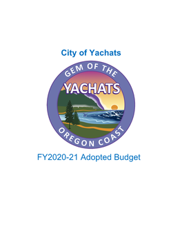 City of Yachats FY2020-21 Adopted Budget