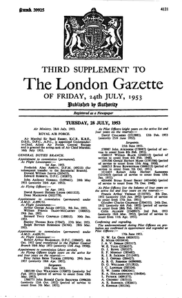 The London Gazette of FRIDAY, 24Th JULY, 1953