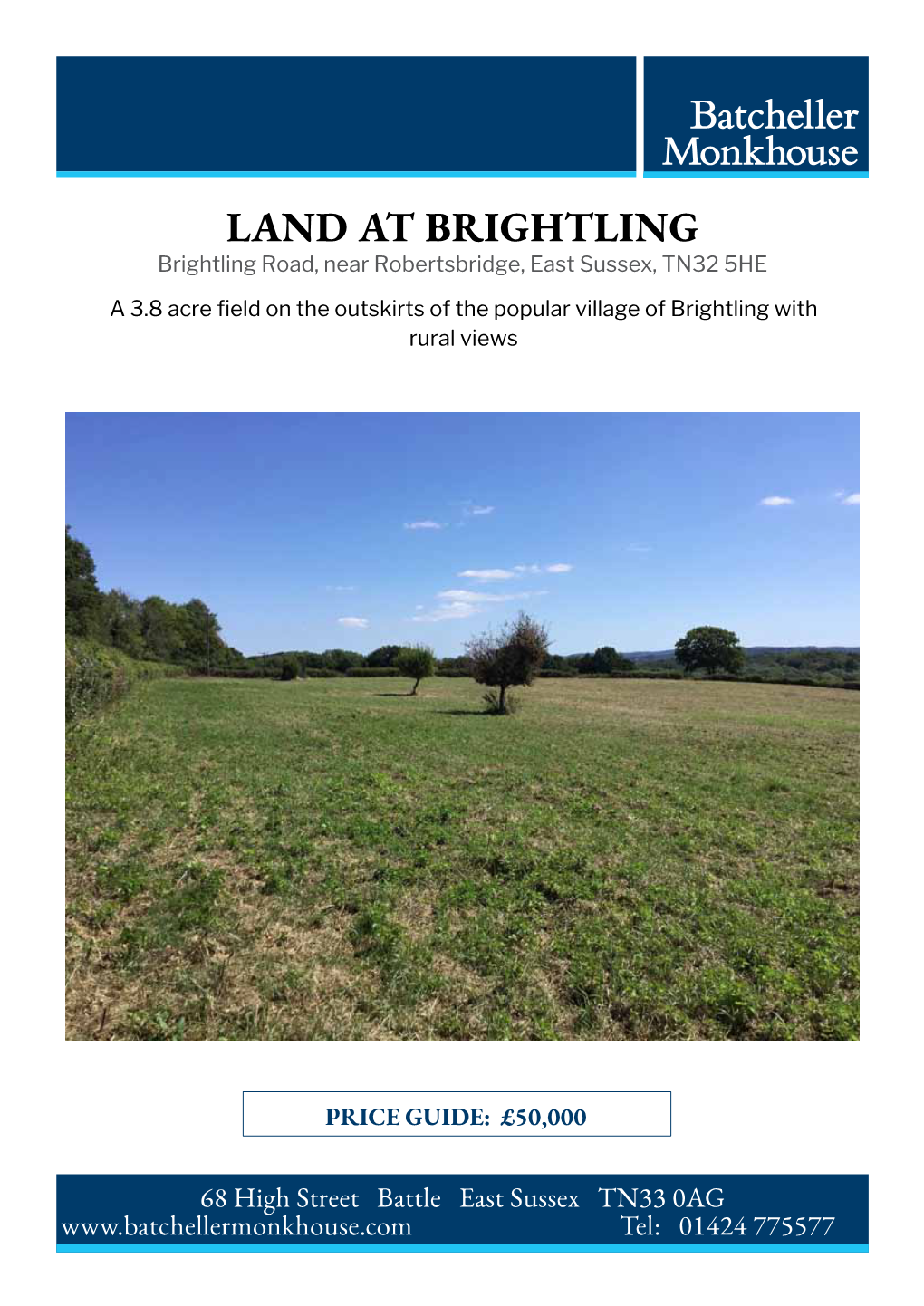 LAND at Brightling Brightling Road, Near Robertsbridge, East Sussex, TN32 5HE