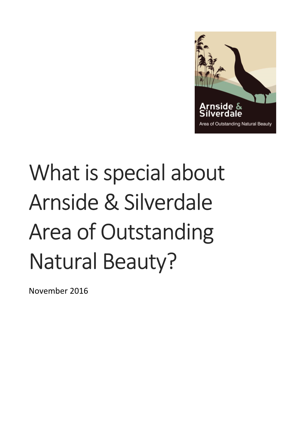 Arnside & Silverdale AONB Special Qualities Report 2016