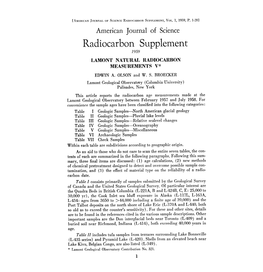 Radiocarbon Supplement, Vol