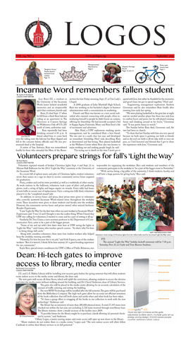 Incarnate Word Remembers Fallen Student by Sophia A