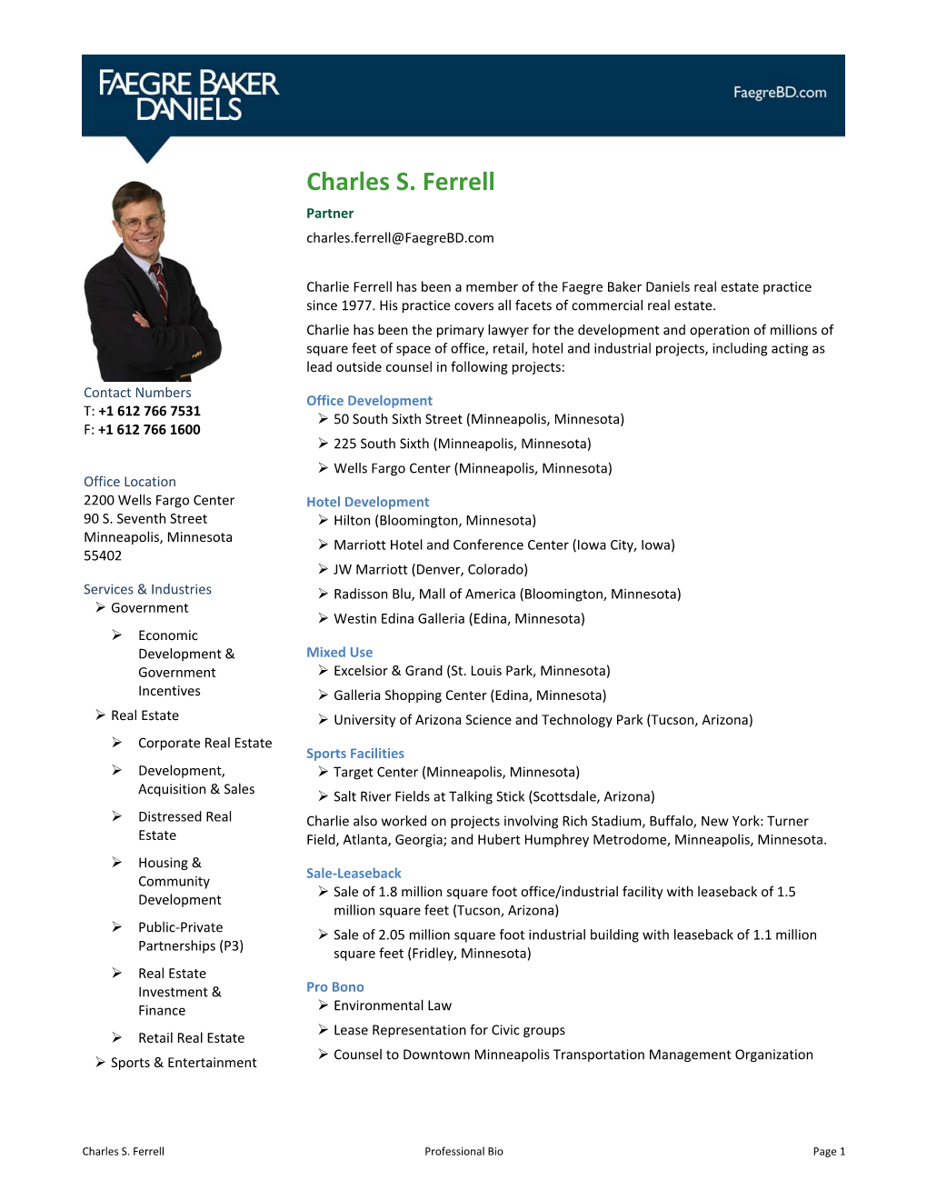 Charles S. Ferrell Partner