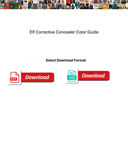 Elf Corrective Concealer Color Guide