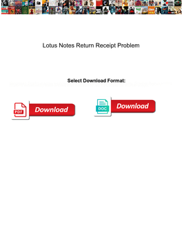 Lotus Notes Return Receipt Problem