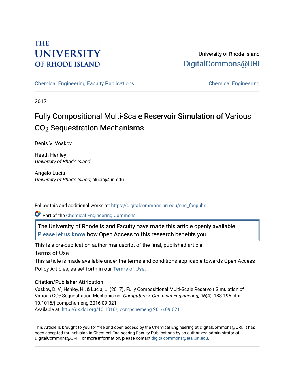 Fully Compositional Multi-Scale Reservoir Simulation of Various CO2 Sequestration Mechanisms