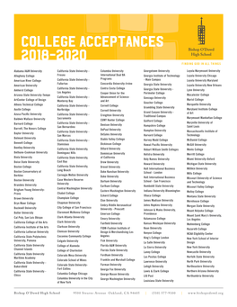 College Acceptances 2018-2020