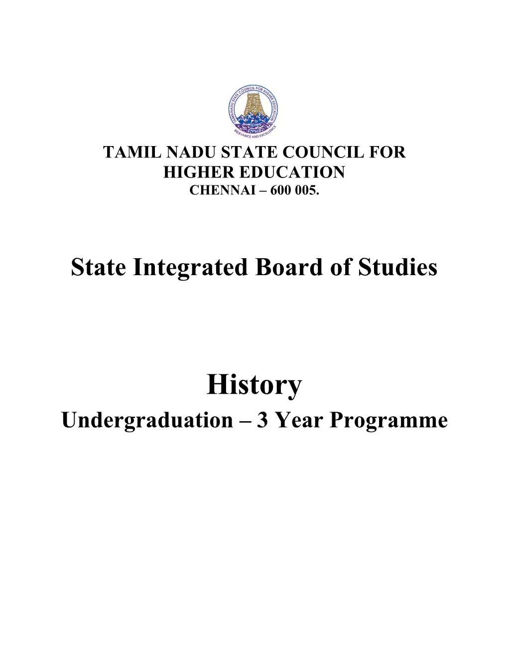 History Undergraduation – 3 Year Programme