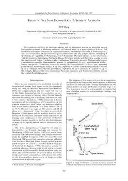 Foraminifera from Exmouth Gulf, Western Australia
