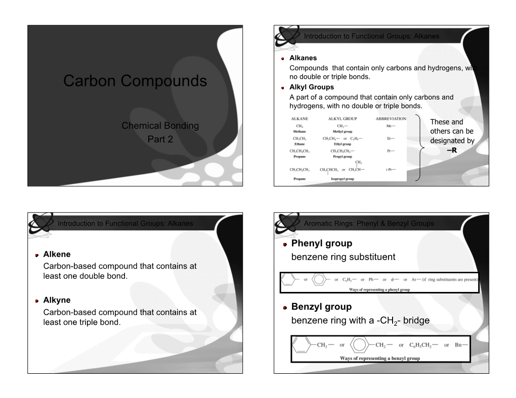 Carbon Compounds No Double Or Triple Bonds