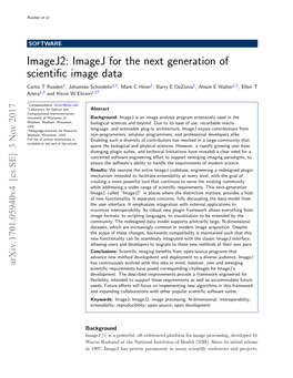 Imagej2: Imagej for the Next Generation of Scientific Image Data