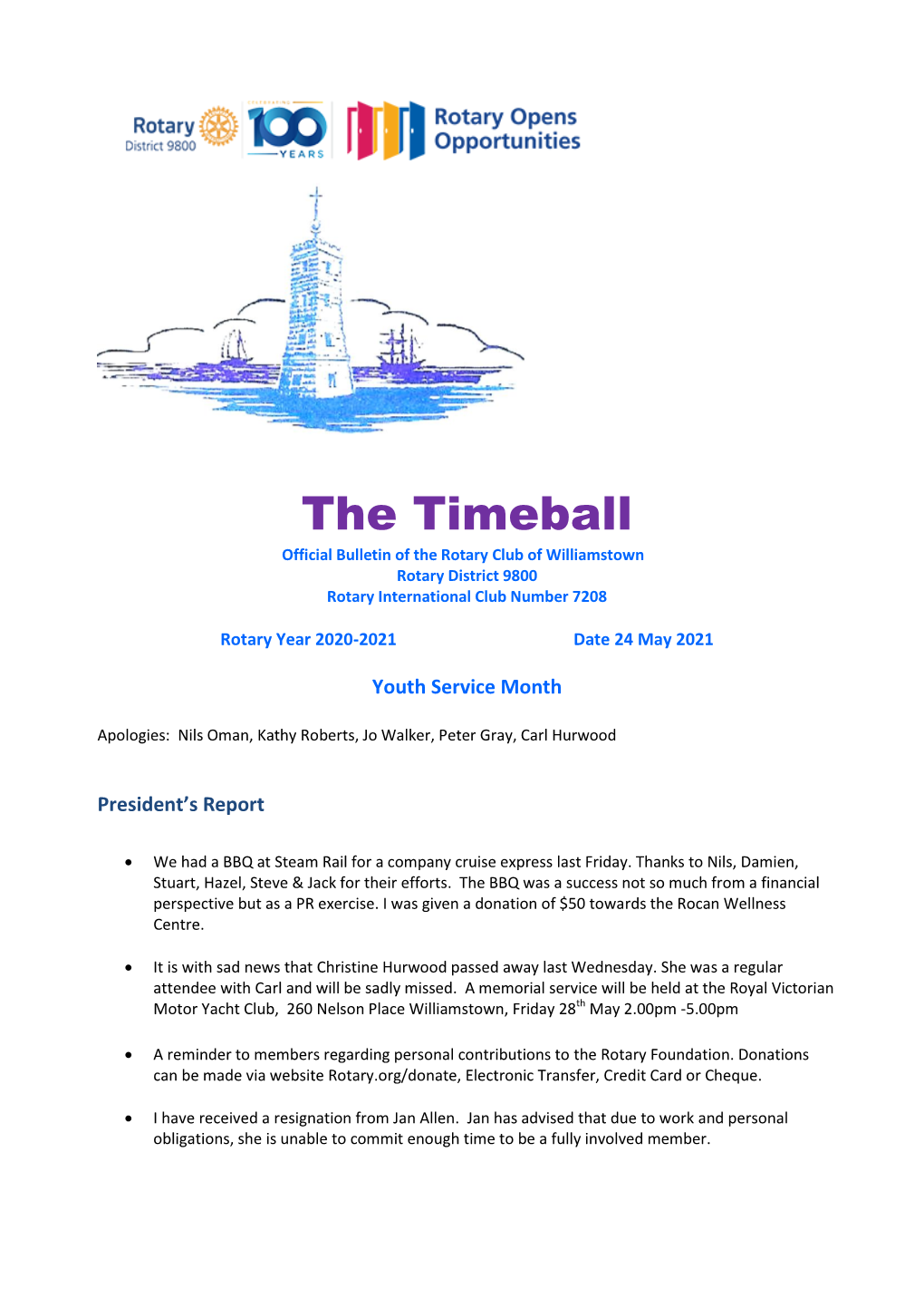 The Timeball 2021-05-24