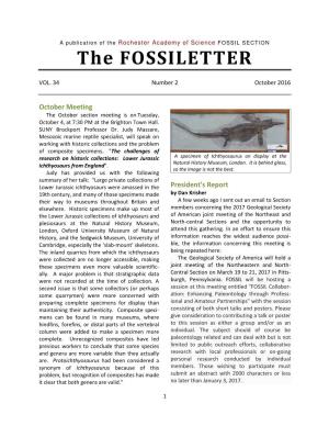 The FOSSILETTER