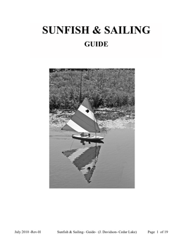 Sunfish & Sailing