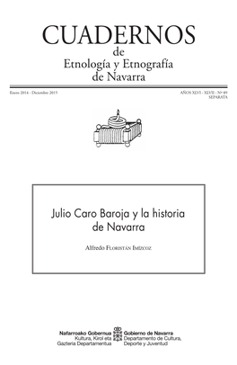 Julio Caro Baroja Y La Historia De Navarra