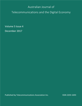 Australian Journal of Telecommunications and the Digital Economy