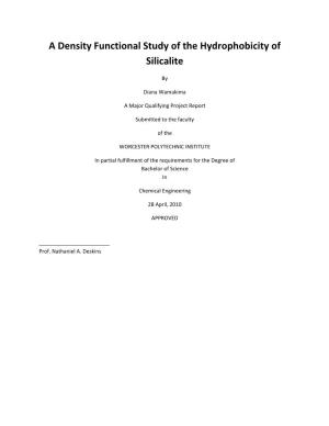 A Density Functional Study of the Hydrophobicity of Silicalite