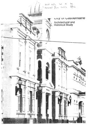 Architectural and Historical Study CITY of CASTLEMAINE ARCHITECTURAL and HISTORICAL SURVEY