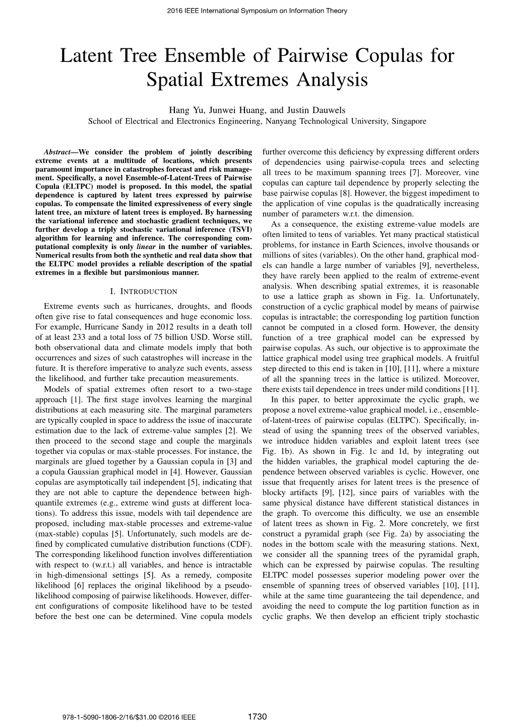 Latent Tree Ensemble of Pairwise Copulas for Spatial Extremes Analysis