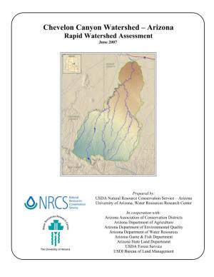 Chevelon Canyon Watershed – Arizona Rapid Watershed Assessment June 2007