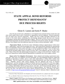 State Appeal Bond Reforms Protect Defendants' Due