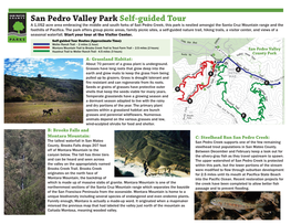 San Pedro Valley Park Self Guided Tour Sheet Final