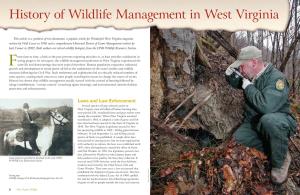 History of Wildlife Management in West Virginia