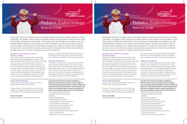 Pediatric Endocrinology Pediatric Endocrinology Referral Guide Referral Guide