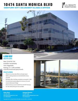 10474 Santa Monica Blvd Century City Adjacent Class a Office