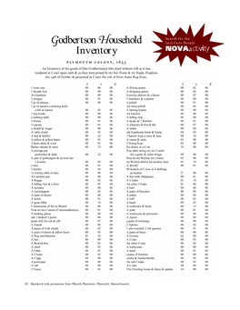 Godbertson Household Inventory