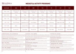 Mesastila Activity Programs