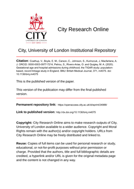 City Research Online