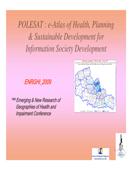POLESAT : E-Atlas of Health, Planning & Sustainable Development For