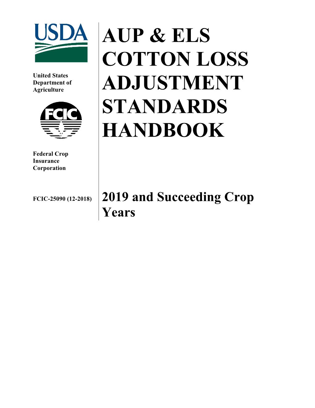 AUP & ELS Cotton Loss Adjustment Standards Handbook